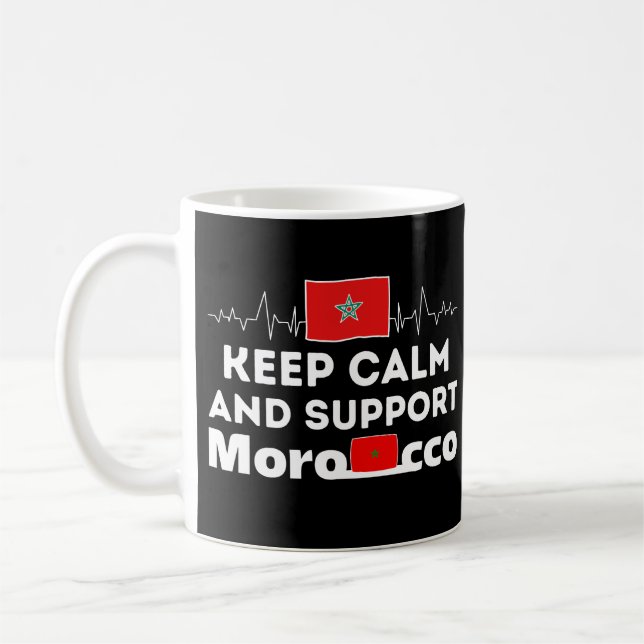 Behieltest von Ruhe und Unterstützung für Marokko Kaffeetasse (Links)