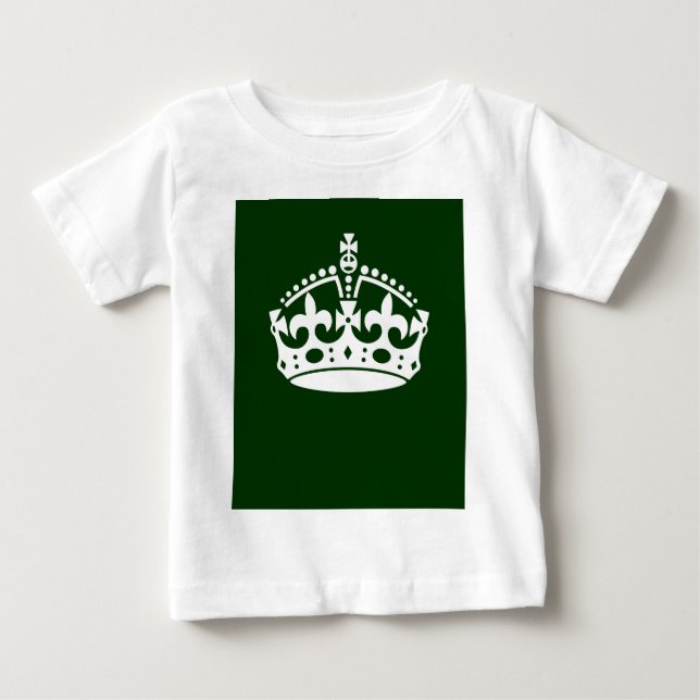 Behieltest von ruhiger Krone auf grüner Dekoration Baby T-shirt (Vorderseite)