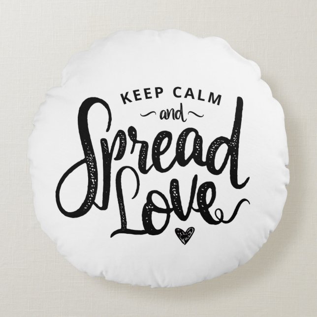 Behieltest von Text Art Liebe Kunst Inspiration He Rundes Kissen (Vorderseite)