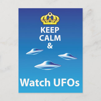 Behieltest von UFOs-Vektoren Postkarte