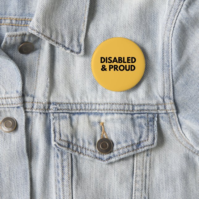 Behindert und stolz - Behinderungsstolz Button (Beispiel)