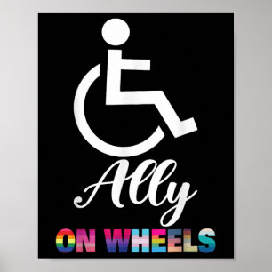 Behindertenbewusstsein auf Rädern mit Poster