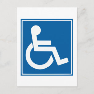 Behindertenschild Postkarte