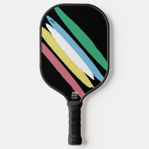 Behindertenstolzmonat Juli Sensibilisierungsfarben Pickleball Schläger