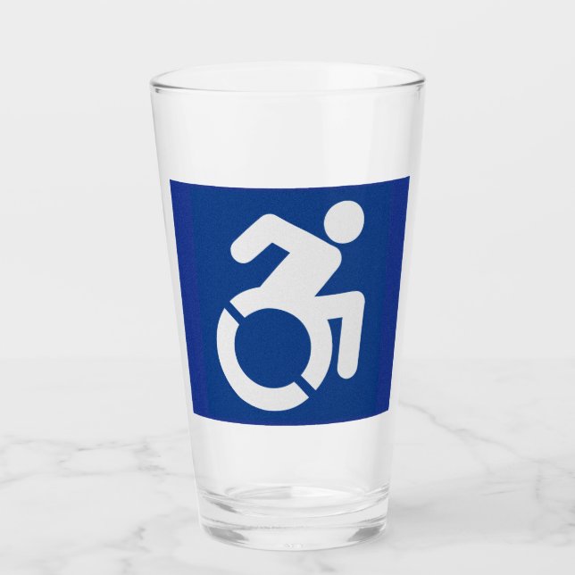 Behindertenzeichen Moderne Glas (Vorderseite)