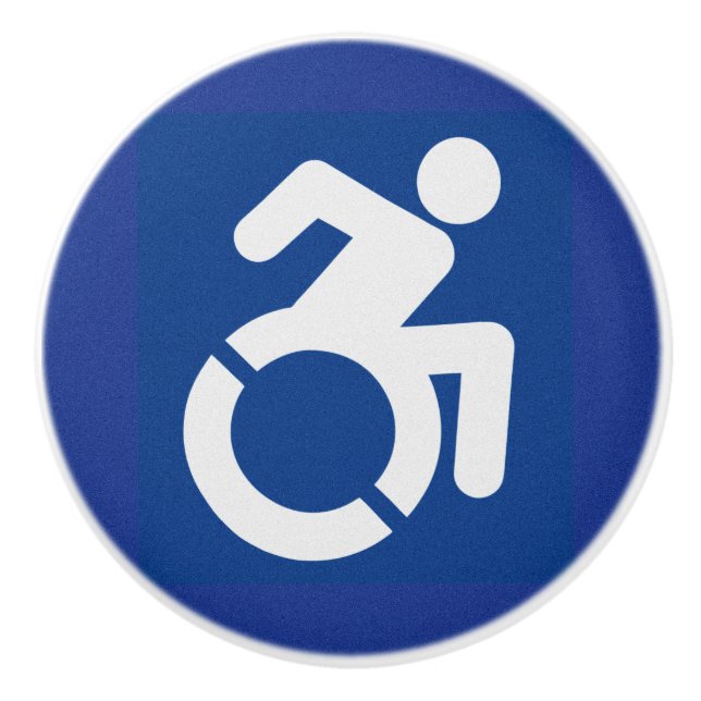 Behindertenzeichen Moderne Keramikknauf (Vorderseite)