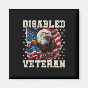 Behinderter Veteran Amerikanische Flagge Militär S Magnet