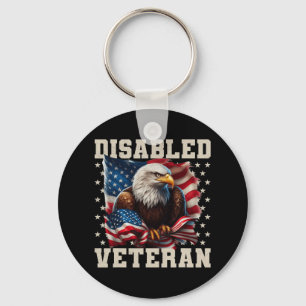Behinderter Veteran Amerikanische Flagge Militär S Schlüsselanhänger