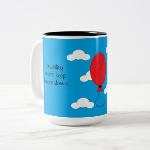 Behinderung und Vertrauen: Blau Zweifarbige Tasse