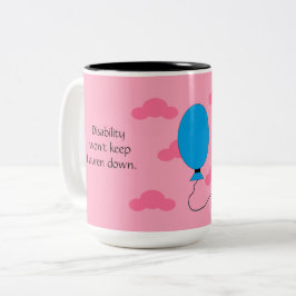 Behinderung und Vertrauen: Rosa Zweifarbige Tasse