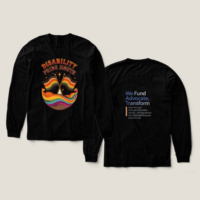 Behinderungsstolz Monat Juli Tri-Blend Shirt (Design Vorderseite & Rückseite)