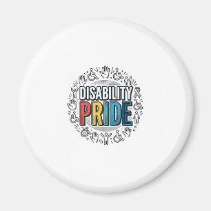 Behinderungsstolz Vintage inklusives Bewusstseinss Magnet