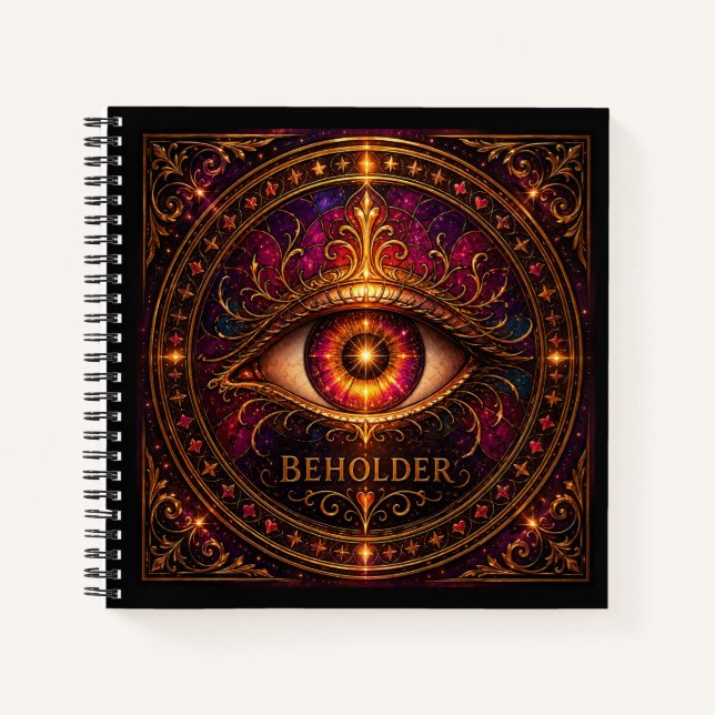 Beholder Square Notizbuch (Vorderseite)