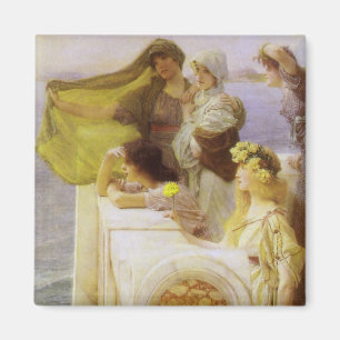 Bei Aphrodites Wiege von Sir Lawrence Alma Tadema Magnet