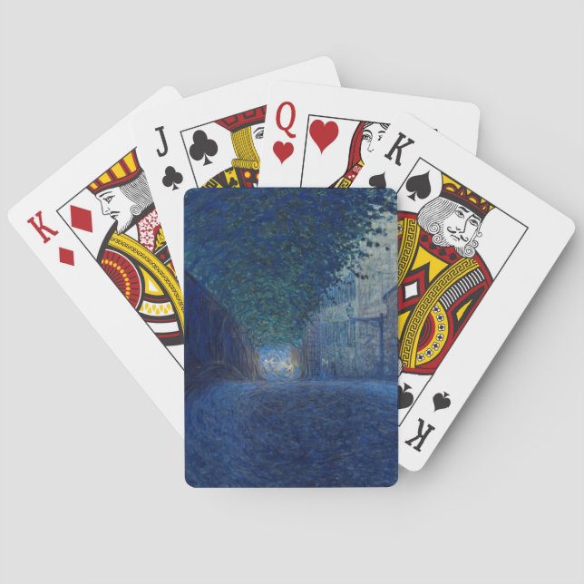 Bei Dämmerung (Nachtlandschaft) (Abend Szene) Spielkarten (Rückseite)