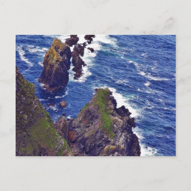 Bei den Cliffs der Liga von Slieve in Irland 3 Postkarte (Vorderseite)