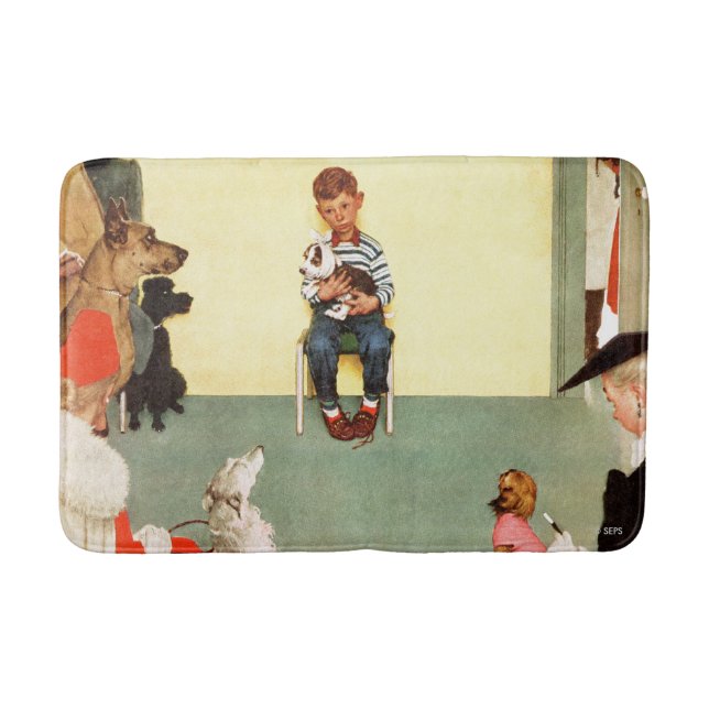 Bei den Vets von Norman Rockwell Badematte (Vorderseite)