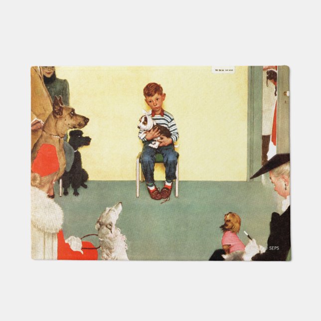 Bei den Vets von Norman Rockwell Fußmatte (Vorderseite)