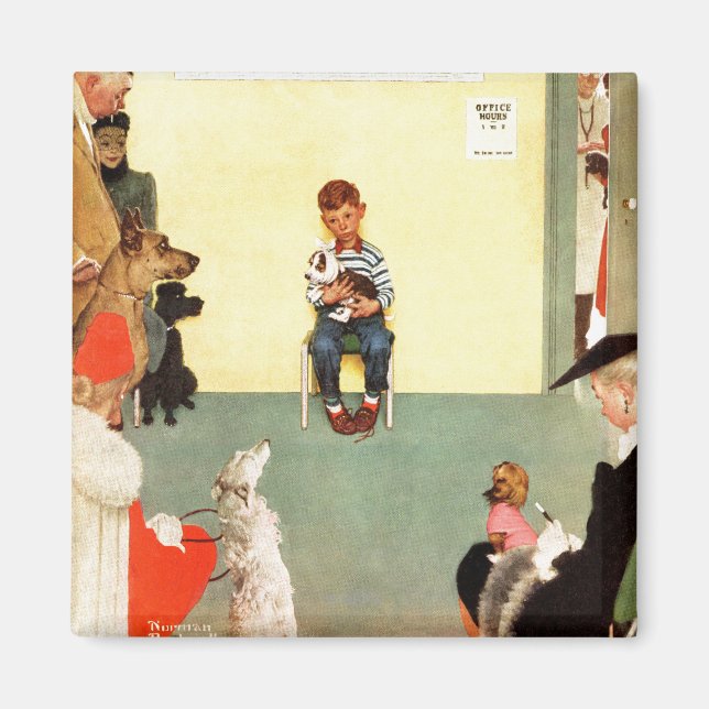 Bei den Vets von Norman Rockwell Magnet (Vorne)