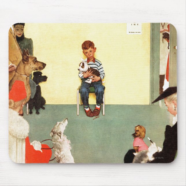 Bei den Vets von Norman Rockwell Mousepad (Vorne)