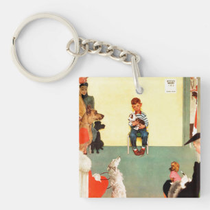 Bei den Vets von Norman Rockwell Schlüsselanhänger