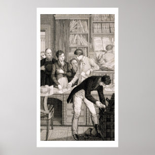 bei der Bank, c.1800 (Gravieren) Poster