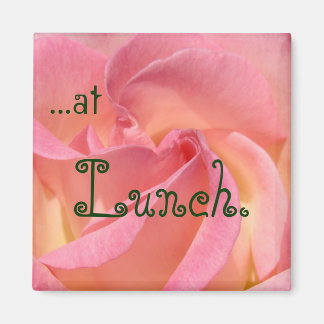 Bei der Mittagessen Magneten Rosa Rose Büro Magnet