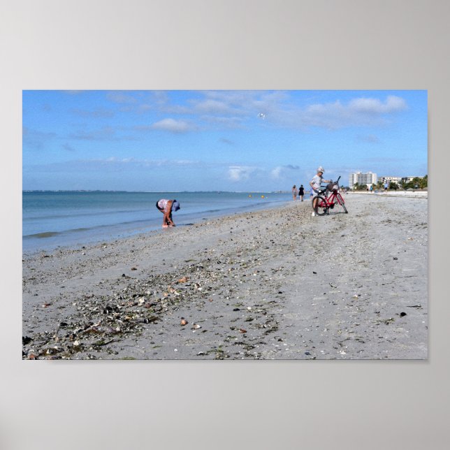 Bei Ebbe, Fort Myers Beach, Florida Poster (Vorne)