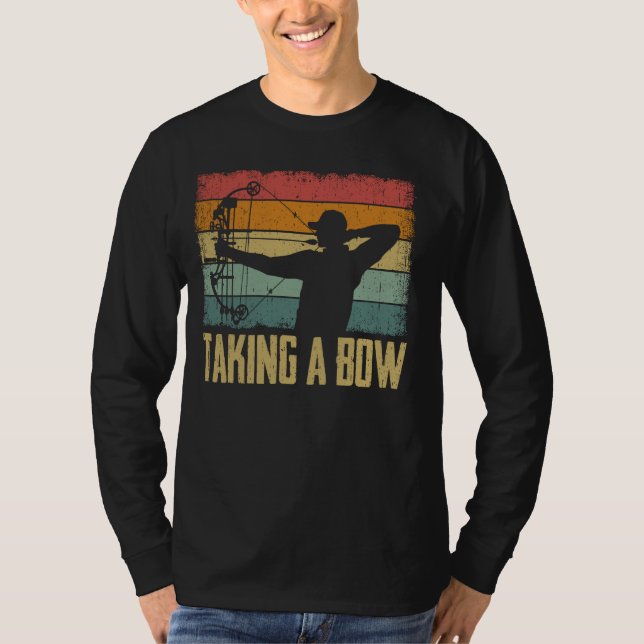 Bei einem Bow-Compound Bow und einem Bogenschießkr T-Shirt (Vorderseite)