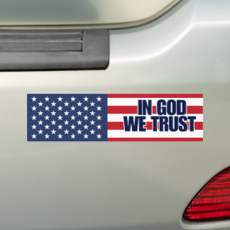 Bei GOD vertrauen wir Autoaufklebern Autoaufkleber