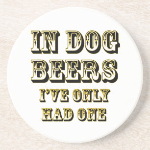 Bei Hundebier Getränkeuntersetzer