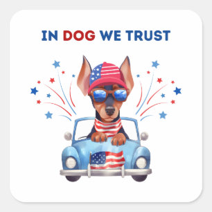 Bei Hunden vertrauen wir auf Square Sticker
