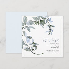 Bei Last Greenery Powder Blue Floral Save The Date