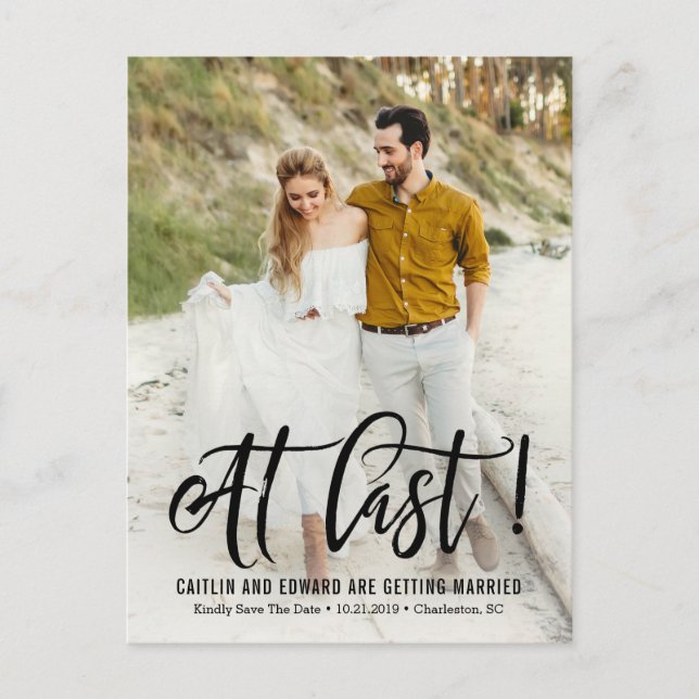 Bei letzter Hochzeit die Postkarte schwarz speiche (Vorderseite)