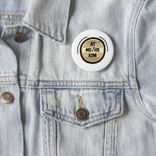 BEI ME/HE KIM Pronoun Rainbow Circle Prix Button (Beispiel)