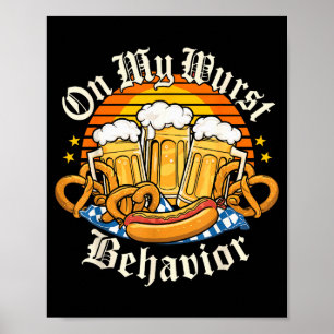 Bei meinem besten Benehmen Retro Groovy Bier  Poster