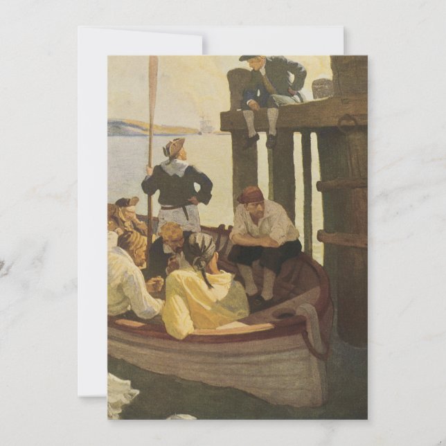 Bei Queen's Ferry von NC Wyeth, Vintage Piraten (Vorderseite)
