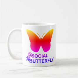 Bei Social Hashtag Butterfly [Hyper-Filter-Remix] Kaffeetasse