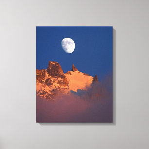 Bei Sonnenaufgang   Aiguille du Plan Chamonix, Fra Leinwanddruck