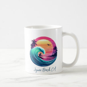 Bei Sonnenuntergang die Wave reiten Kaffeetasse