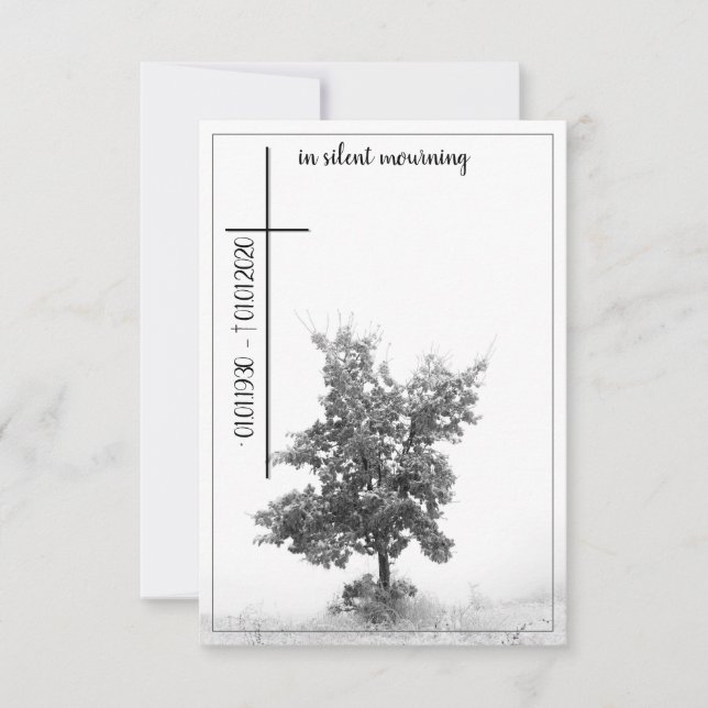 Bei stille Trauer - Baum auf der Wiese 2.0 (Vorderseite)