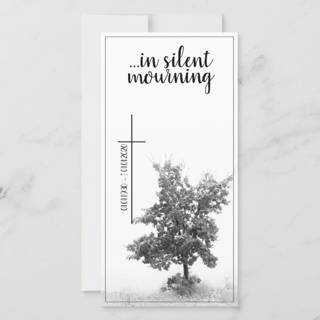 Bei stille Trauer - Baum auf der Wiese 2.0 (Vorderseite)