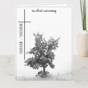 Bei stille Trauer - Baum auf der Wiese 2.0 Karte