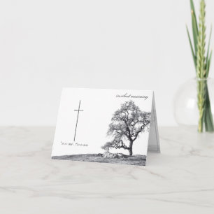 Bei stille Trauer - Baum auf der Wiese Karte