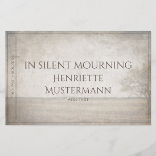 Bei stille Trauer - Vintager Baum auf der Wiese