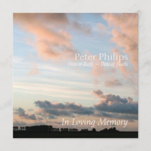 Bei Sunset 3 Friedlich Memorial Service Ankündigun Einladung