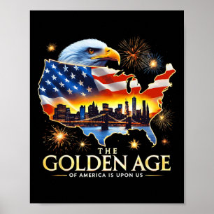 Bei uns lustiger Trump Gold Eagle Das goldene Zeit Poster