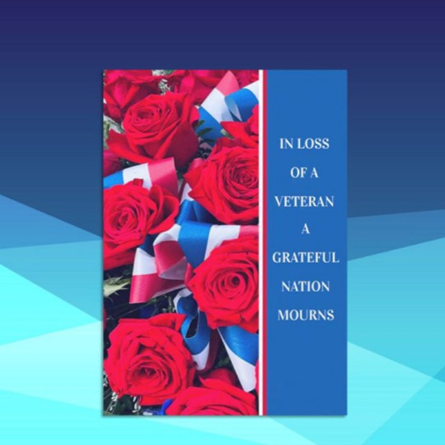 Bei Verlust einer Veteran Sympathy Card Dankeskarte (Von Creator hochgeladen)