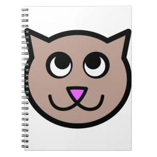 Bei Wordcat Cat Niedliches Gesicht Kitten Kitty Lä Notizblock