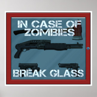 Bei Zombies Scheiben Poster